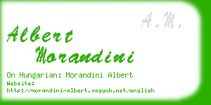 albert morandini business card